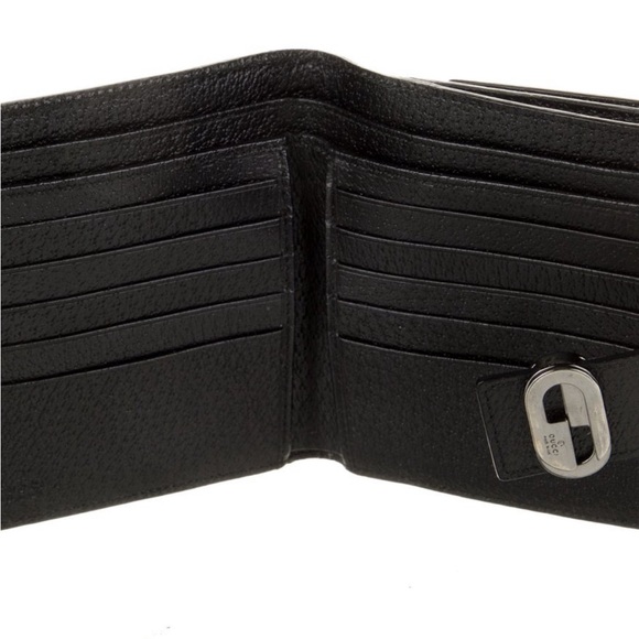 Gucci Leather-Trimmed Nylon Wallet Nylon Compact Wallet - black - Picture 3 of 6